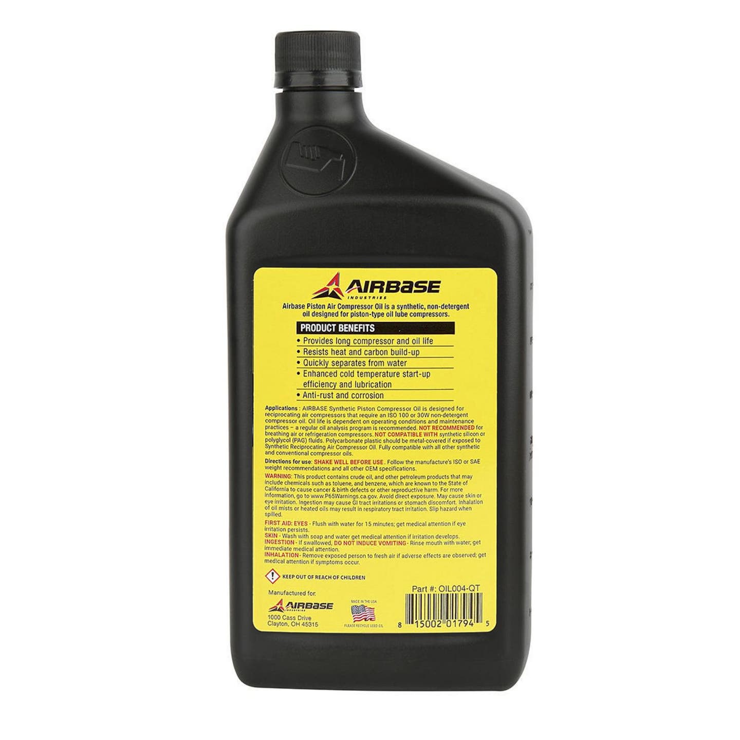FLEXZILLA® COMPRESSOR OIL, SYNTHETIC, PISTON-TYPE
