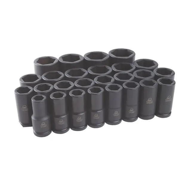 26 PIECE 3/4" DRIVE METRIC 6 POINT ADV DEEP IMPACT SOCKET SET