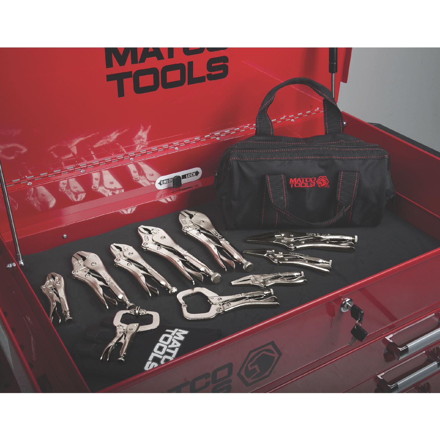Matco Tools MLNN9 & MLCJC10 Vice Grip Locking Pliers Set with Case
