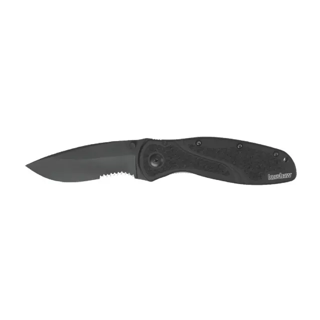 KERSHAW BLUR BLACK SERRATED FOLDING KNIFE