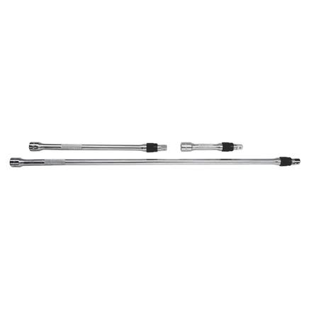 3 PIECE 1/4" DRIVE LOCKING CHROME EXTENSION SET