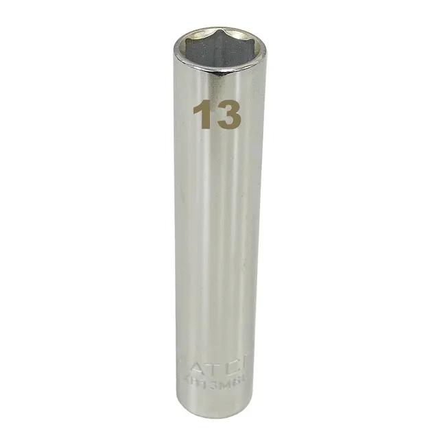 1/4" DRIVE 13MM METRIC 6 POINT DEEP CHROME SOCKET
