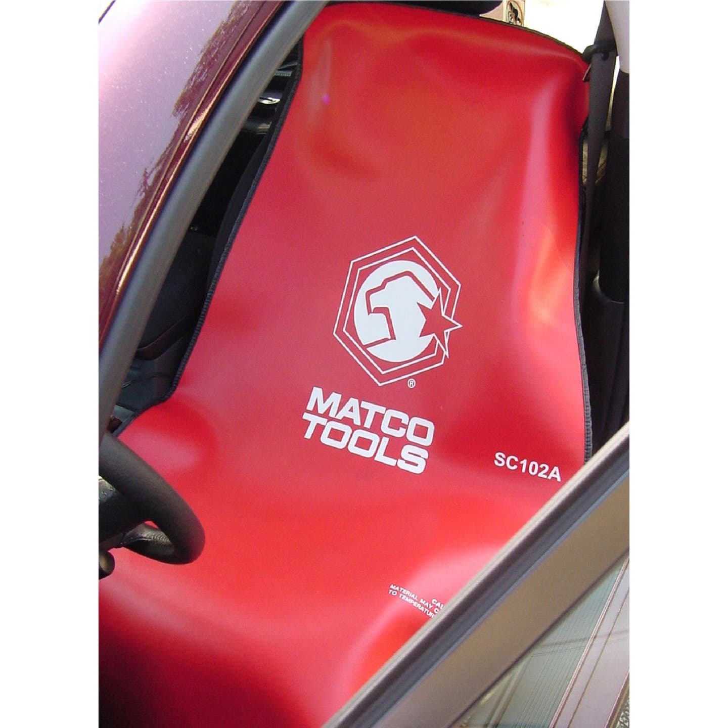 SEAT COVER - RED WITH WHITE LOGO