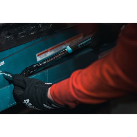 3/8" DRIVE 12-1/2" EIGHTY8 TOOTH LOCKING FLEX HEAD RATCHET WITH ERGO HANDLE - BLUE