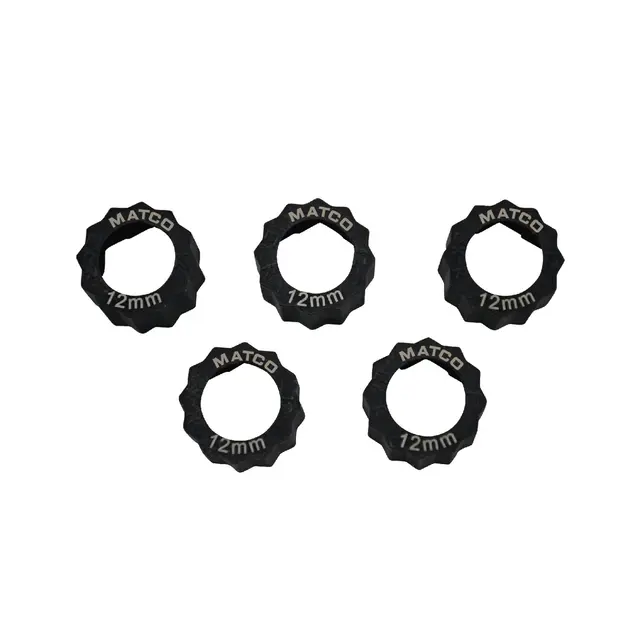 5 PIECE 12MM HEX GRIP EXTRACTOR RING