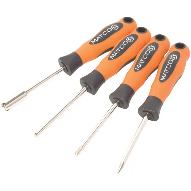 4 PIECE MINI TIRE VALVE TOOL SET