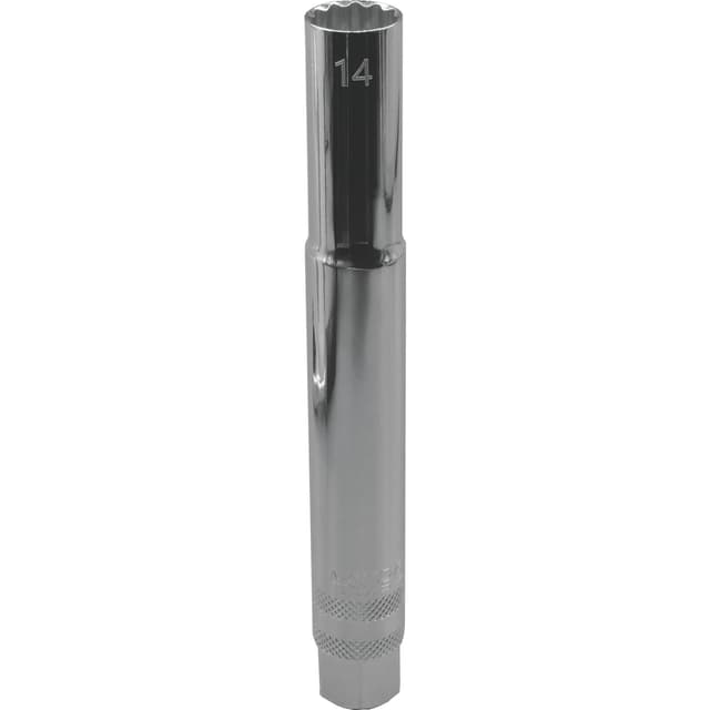 3/8" DRIVE 14mm METRIC 12 POINT 5-7/8" LONG MAGNETIC SPARK PLUG SOCKET