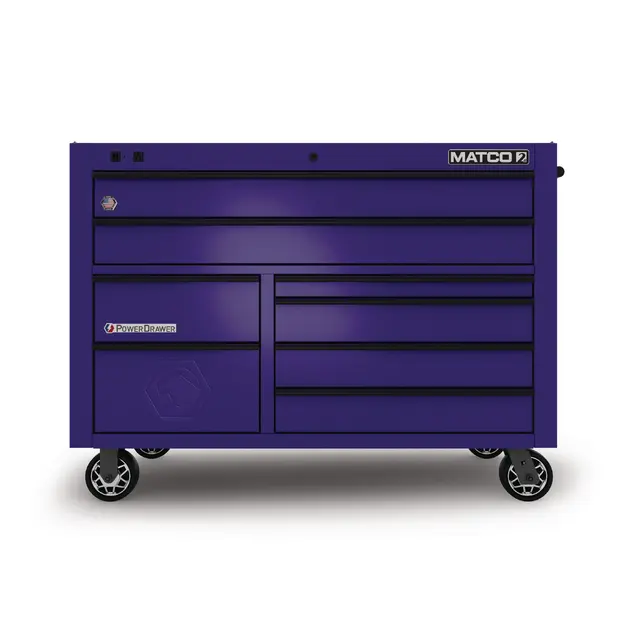 55" x 25" DOUBLE-BAY 2s SERIES TOOLBOX (ELECTRIC PURPLE/BLACK)