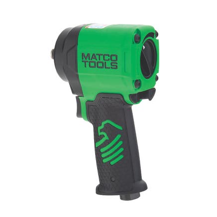 1/2" DRIVE STUBBY PNEUMATIC IMPACT WRENCH - GREEN