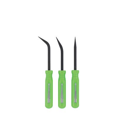 3 PIECE POCKET PRY BAR SET - GREEN