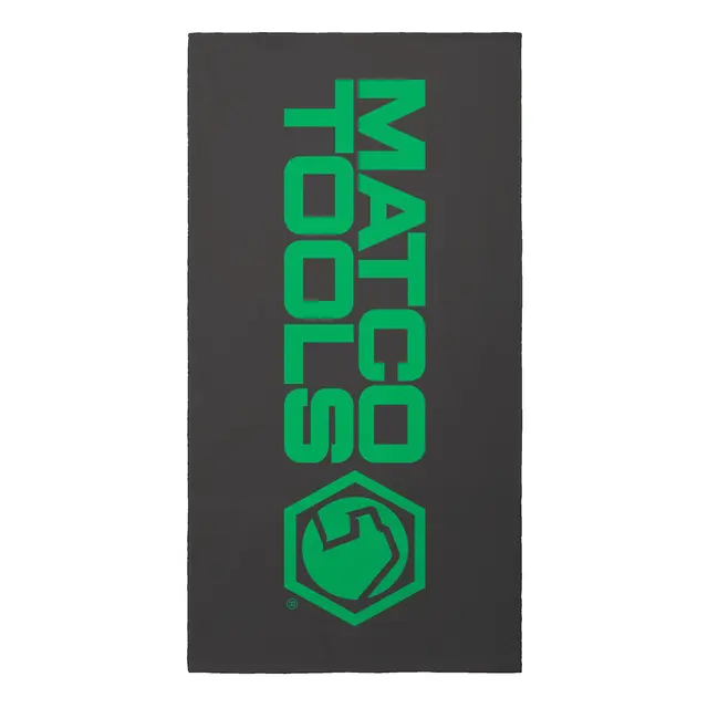 MATCO TOOLS BEACH TOWEL, BLACK WITH GREEN LOGO