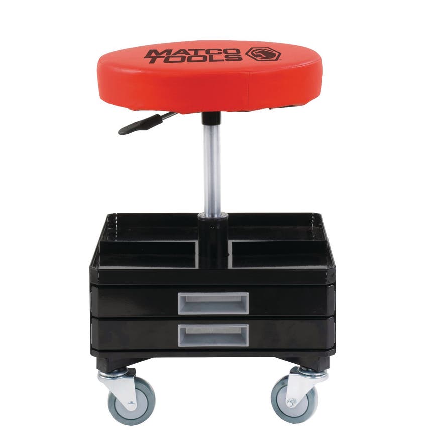 Mechanic stool with drawers clearance