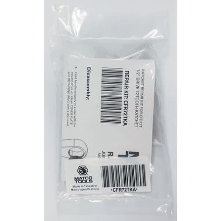 1/2" 72 TEETH RATCHET REPAIR KIT