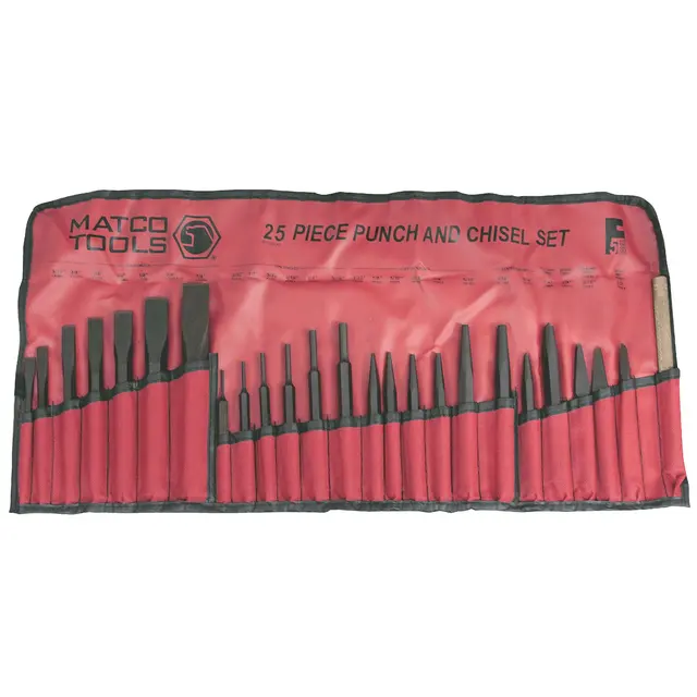 25 PIECE MASTER PUNCH AND CHISEL SET