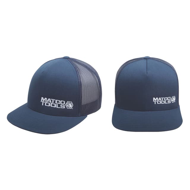 FLEXFIT SNAPBACK NAVY FLATBILL HAT