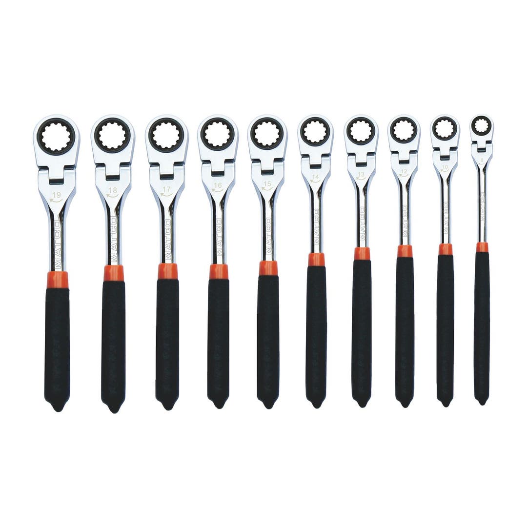 10 PIECE METRIC FLEX RATCHETING WRENCH SET SRFM102PA Matco Tools