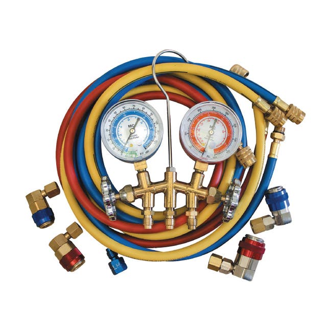 DUAL BRASS R134A AND R1234YF GAUGE SET 72" HOSES AC66672 Matco Tools