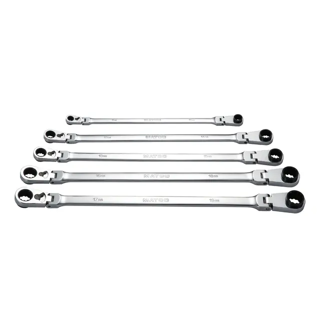 5 PIECE REVERSIBLE DOUBLE BOX FLEX RATCHETING WRENCH SET