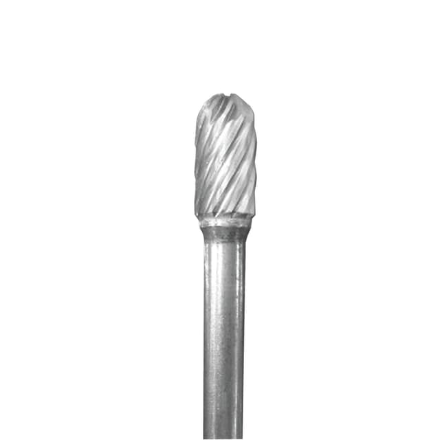 CYLINDER RADIUS NOSE, 3/8" X 3/4" X 1/4", INOX CUT BURR