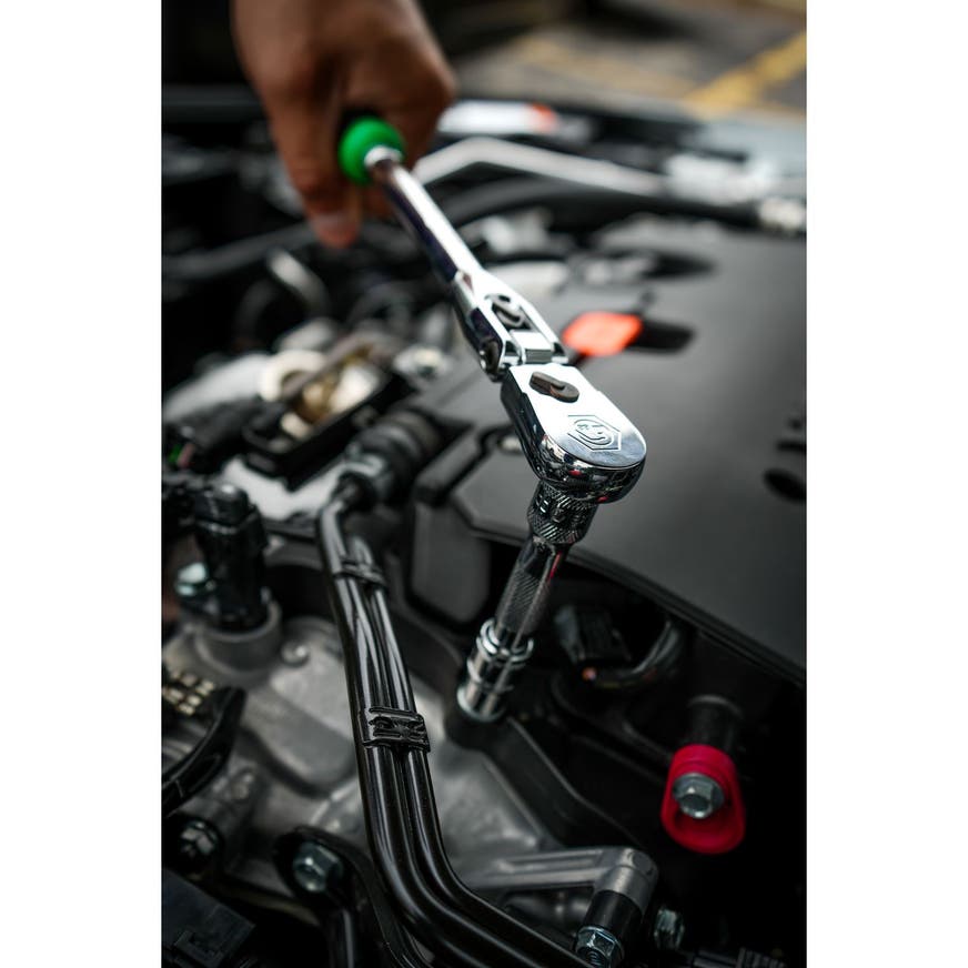 3/8" DRIVE 4 PIECE 12" EIGHTY8 TOOTH LOCKING FLEX RATCHET WITH CHROME EXTENSIONS 3", 6" AND 8