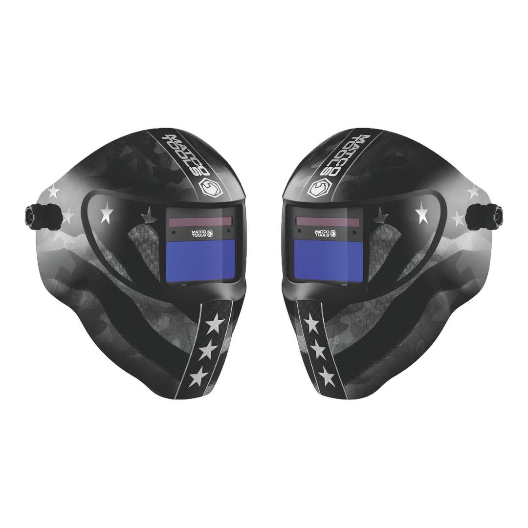 913 VARIABLE SHADE AUTO DARKENING WELDING HELMET WITH SUBDUED FLAG