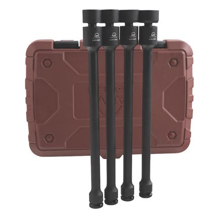 4 PIECE 3/8" DRIVE METRIC 6 POINT ADV IMPACT LONG UNIVERSAL EXTENSION SET