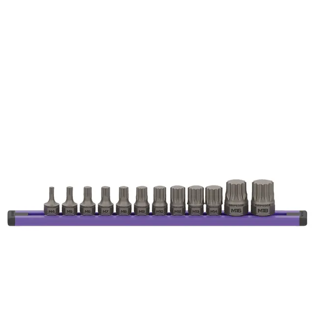 12 PIECE 1/4 AND 3/8 DRIVE LOW PROFILE TRIPLE SQUARE DUAL ACTION DRIVER BIT SET