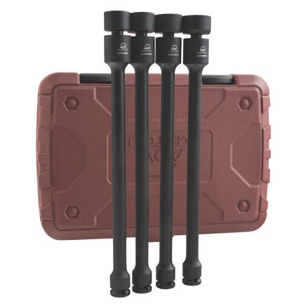 4 PIECE 3/8" DRIVE METRIC 6 POINT ADV IMPACT LONG UNIVERSAL EXTENSION SET