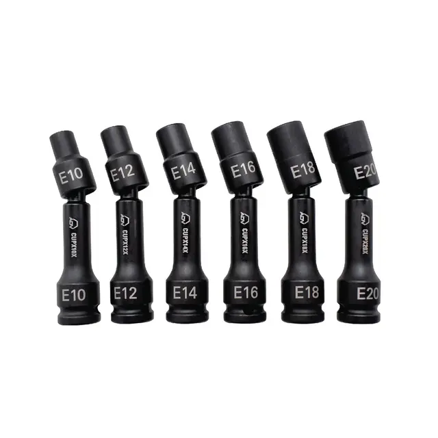 6 PIECE 1/2" DRIVE INVERTED TORX® ADV PINLESS UNIVERSAL IMPACT EXTENSION SET