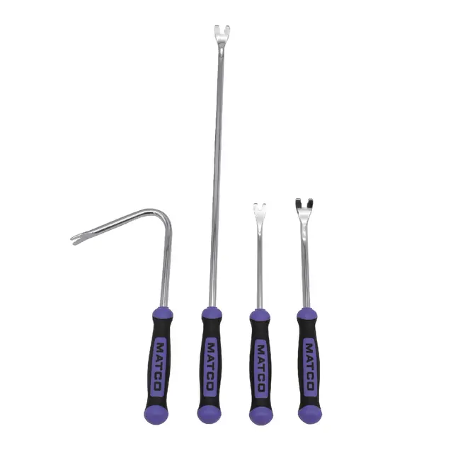 4 PIECE UPHOLSTERY TOOL SET - PURPLE