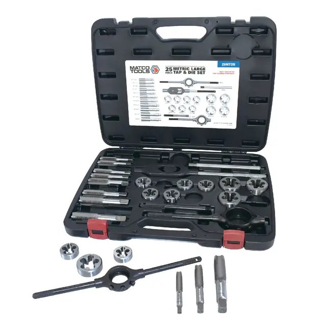 25 PIECE METRIC LARGE TAP AND DIE SET