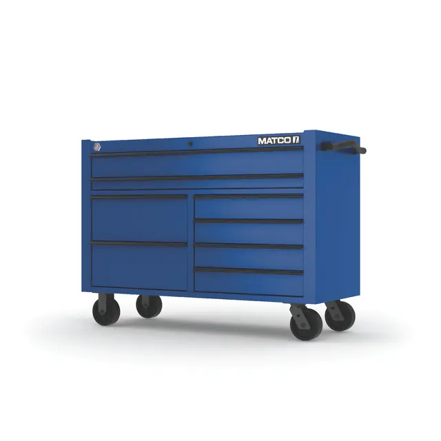 54" x 22" DOUBLE-BAY 1s SERIES TOOLBOX (SAPPHIRE BLUE/BLACK)