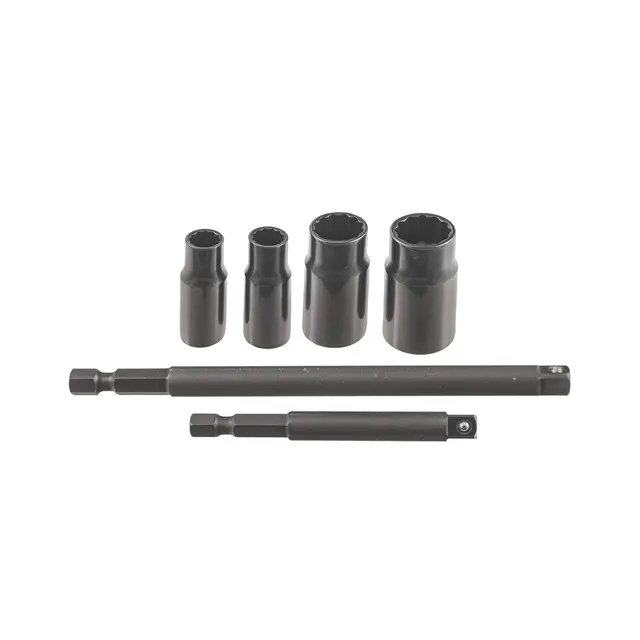 1/4" DRIVE 6 PIECE METRIC 12 POINT SEMI DEEP IMPACT FLIP SOCKET SET