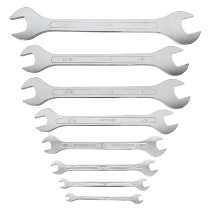 8 PIECE MASTER SAE THIN FLAT WRENCH SET