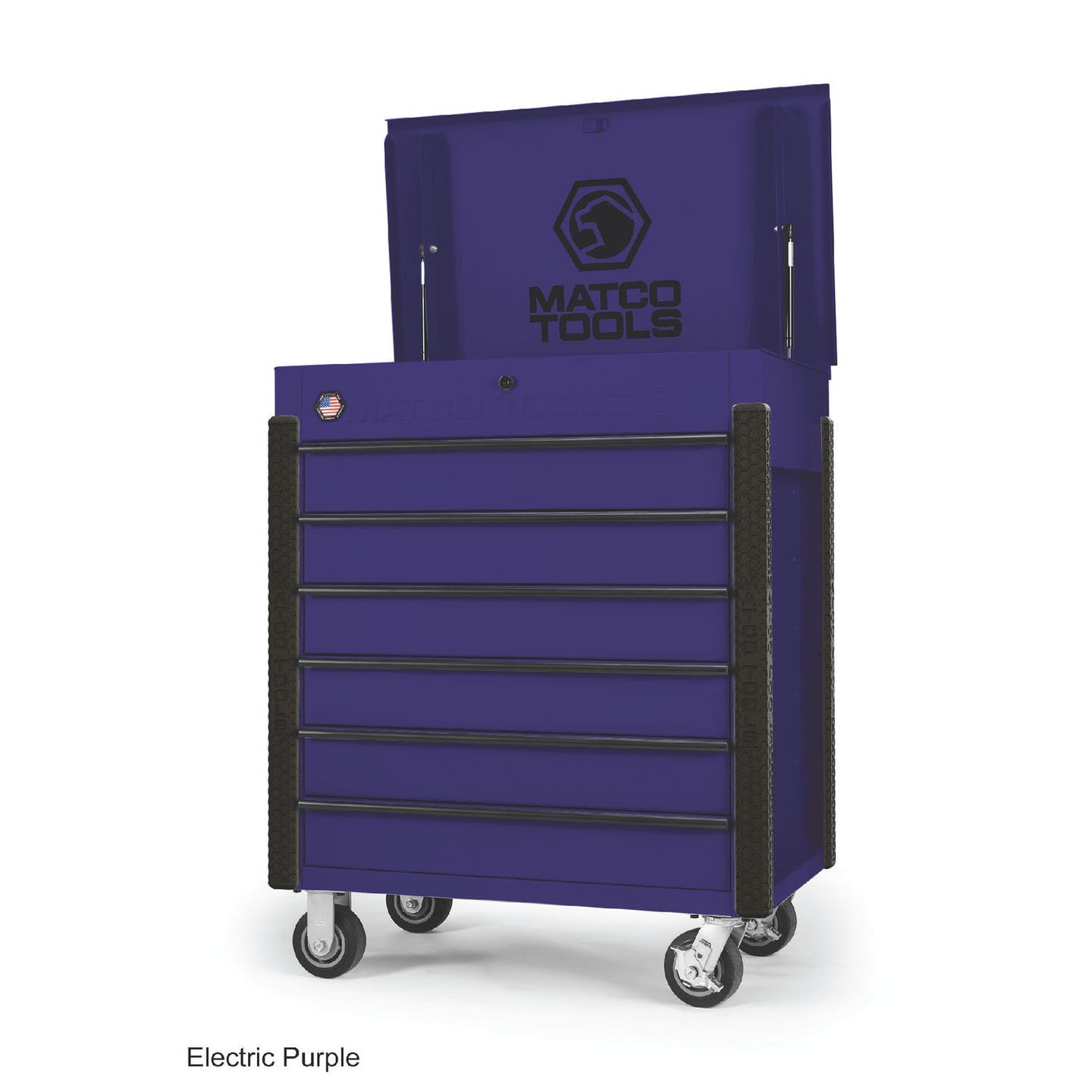 35" 6-DRAWER JSC483 ELECTRIC PURPLE STOCK ROLLING TOOL CART