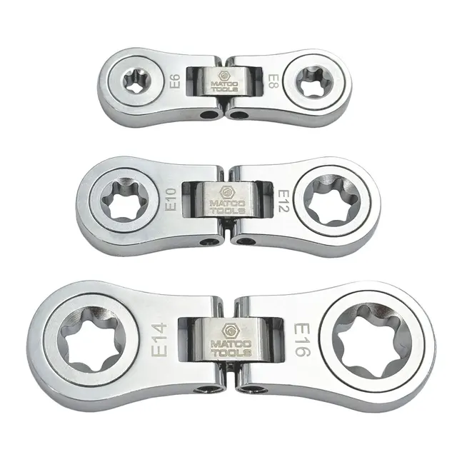 3 PIECE INVERTED TORX® FLEX FINGER RATCHET WRENCH SET