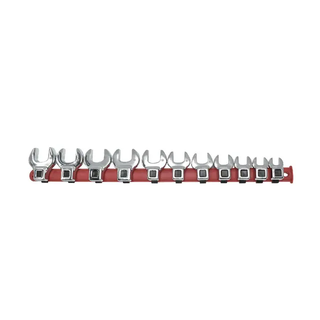 11 PIECE 3/8" DRIVE SAE CROWFOOT WRENCH SET