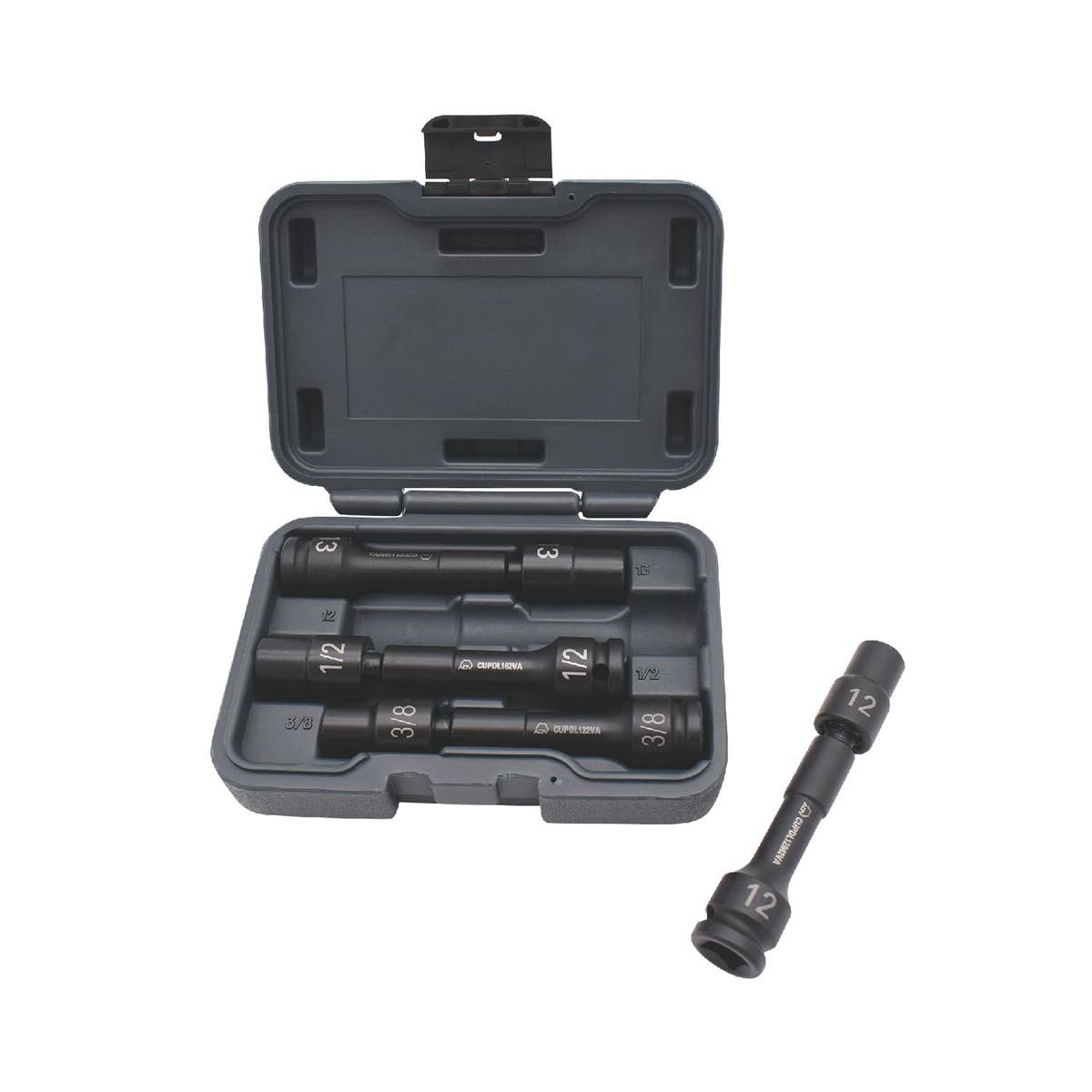 1/2" DRIVE 4 PIECE 12 POINT 5" LONG PINLESS UNIVERSAL ADV IMPACT DRIVE