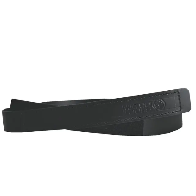 FULL GRAIN LEATHER SCRATCHPROOF VELCRO BELT - BLACK