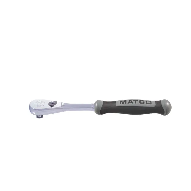 3/8" DRIVE 8-3/4" EIGHTY8 TOOTH FIXED RATCHET WITH ERGO HANDLE - SHADOW GRAY