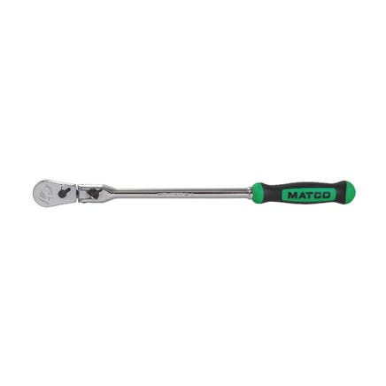 1/4" DRIVE 10-3/4" LONG LOCKING FLEX RATCHET WITH ERGO HANDLE - GREEN
