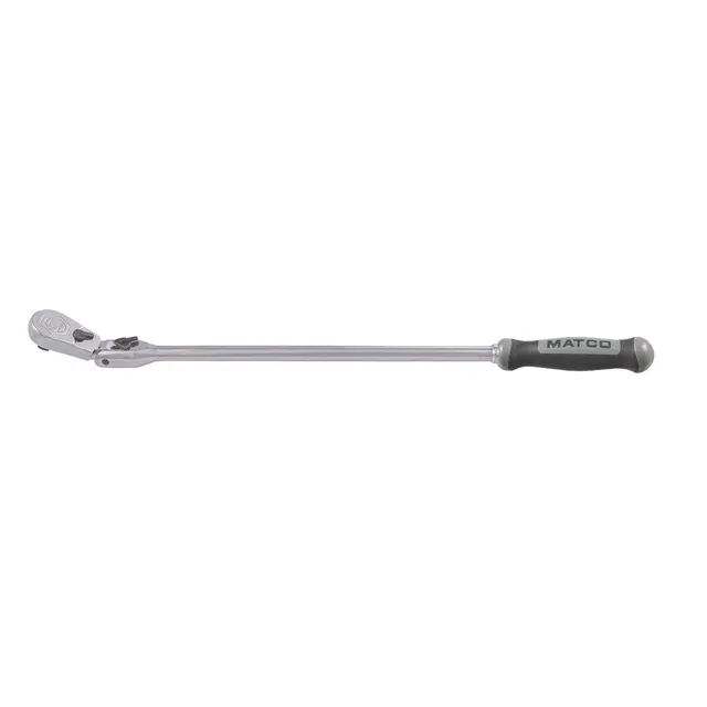 1/4" DRIVE 13-3/4" EIGHTY8 TOOTH LOCKING FLEX RATCHET WITH ERGO HANDLE - SHADOW GRAY