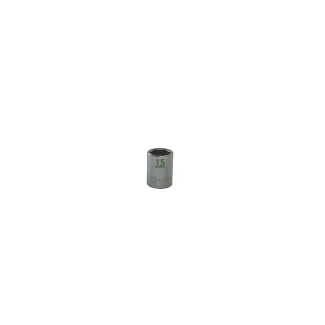 3/8" DRIVE 15MM METRIC 6 POINT CHROME SOCKET - GREEN