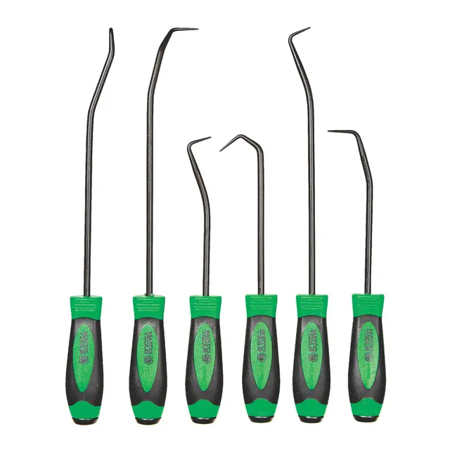 6 PIECE HOOK AND PICK SET - GREEN