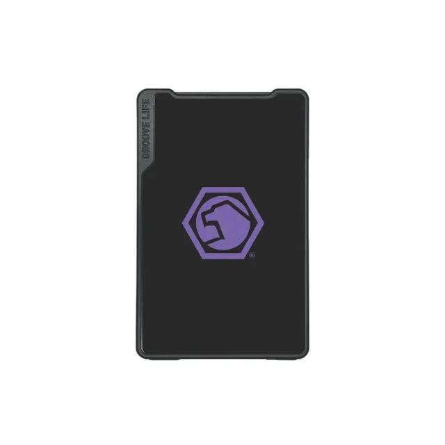 GROOVE LIFE X MATCO MONEY CLIP WALLET, MIDNIGHT BLACK, PURPLE LOGO