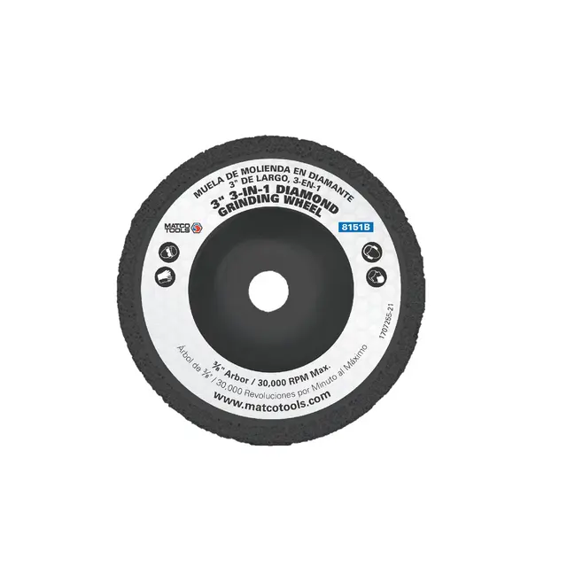 3" 3-IN-1 DIAMOND GRINDING WHEEL - 36 GRIT