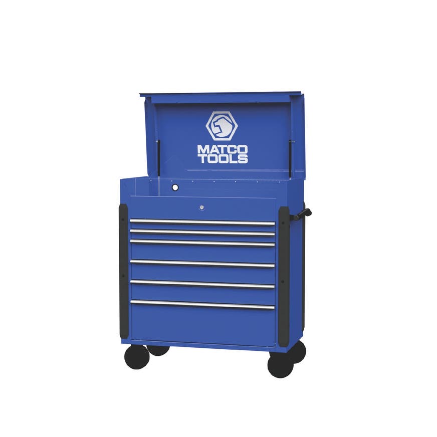 41" x 23" JSC770 ROLLING TOOL CART (SAPPHIRE BLUE/CHROME) JSC770DBC