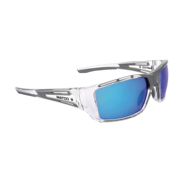 FORCEFLEX SAFETY GLASSES CLEAR FULL FRAME WITH BLUE LENSES