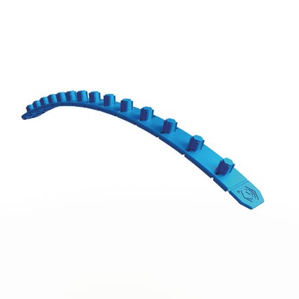 3/8" 14 POST MAGNETIC SOCKET RAIL - BLUE