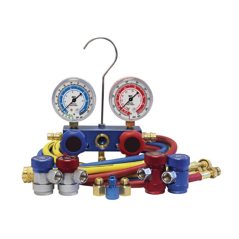 DUAL ALUMINUM R134A AND R1234YF GAUGE SET 72" HOSES AC89773 Matco Tools